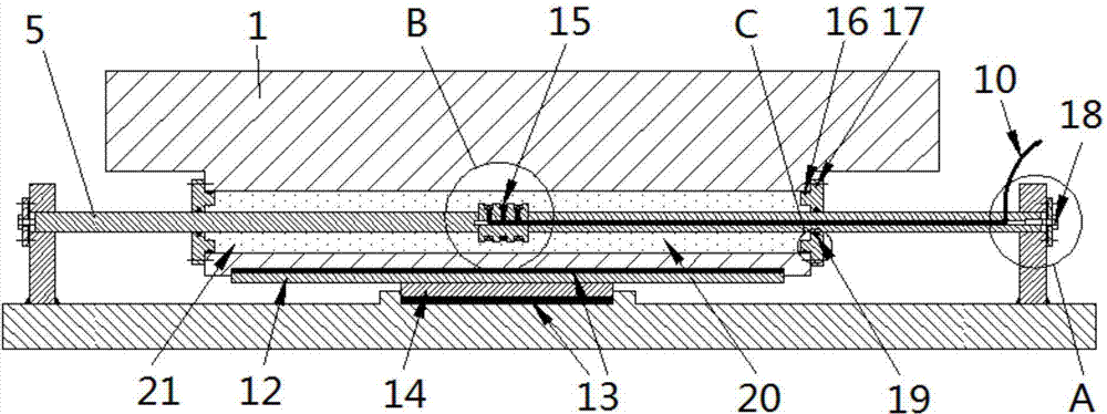 Liquid static pressure guide rail provided with magnetorheological damper