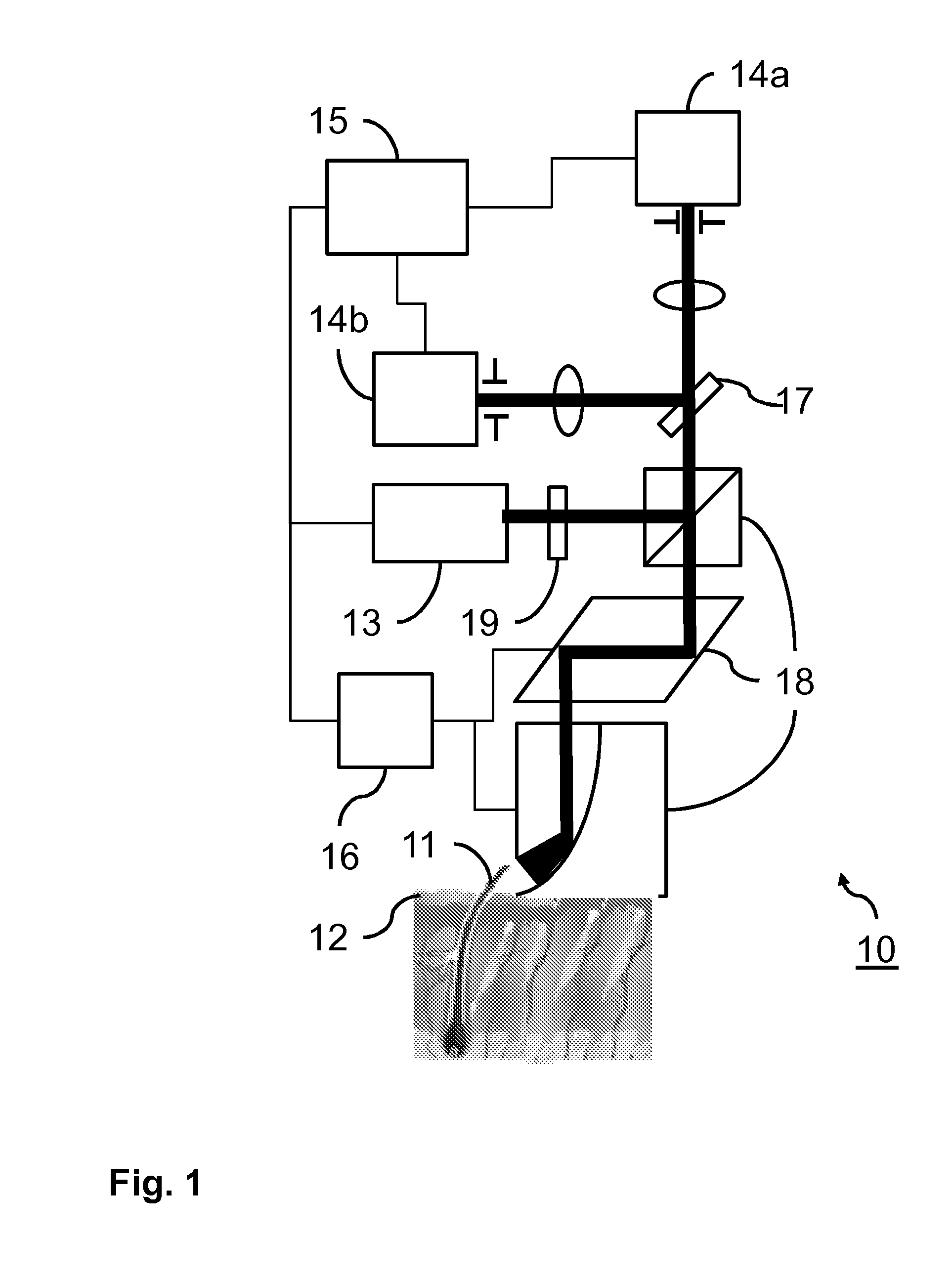 Hair treatment device having a light-based hair detector