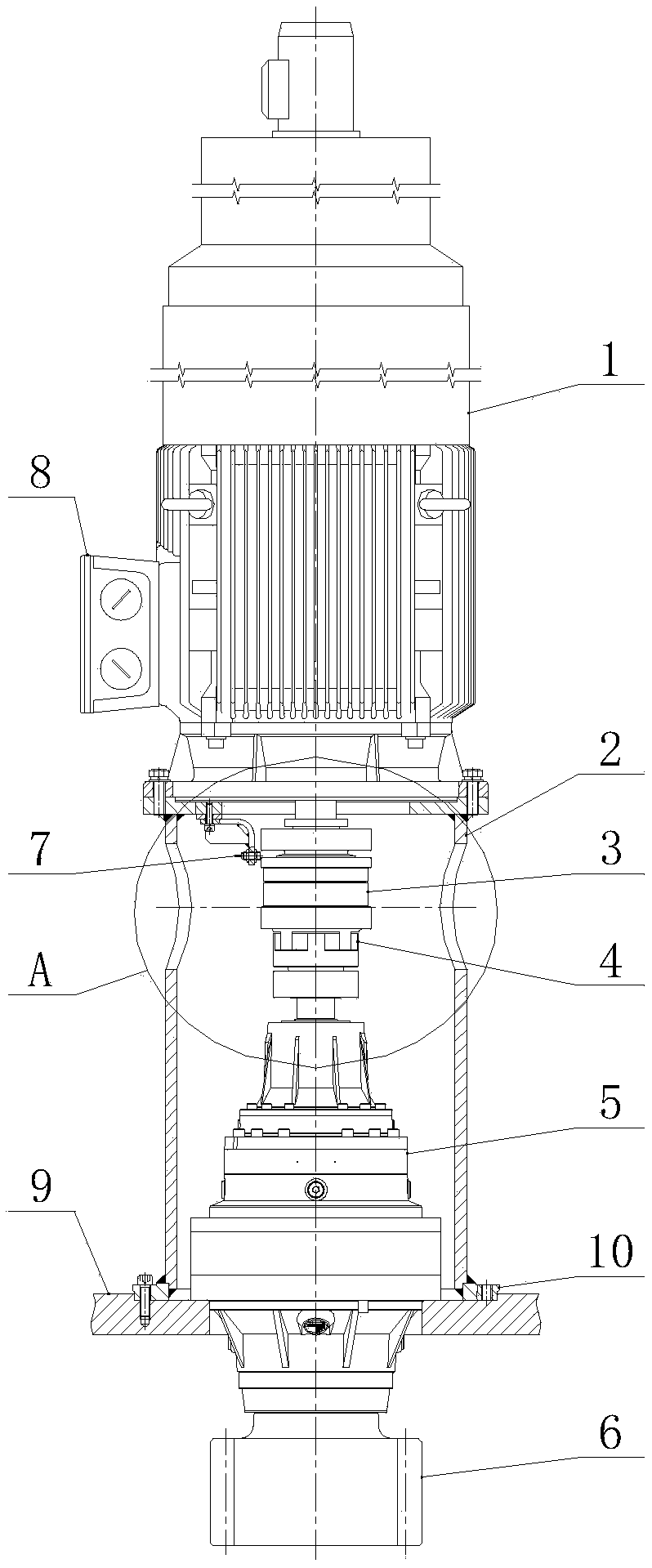 Motor steering transmission system for full-revolving propulsor