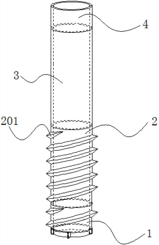 Socketed pile thread-like steel protecting cylinder capable of being drilled and using method thereof