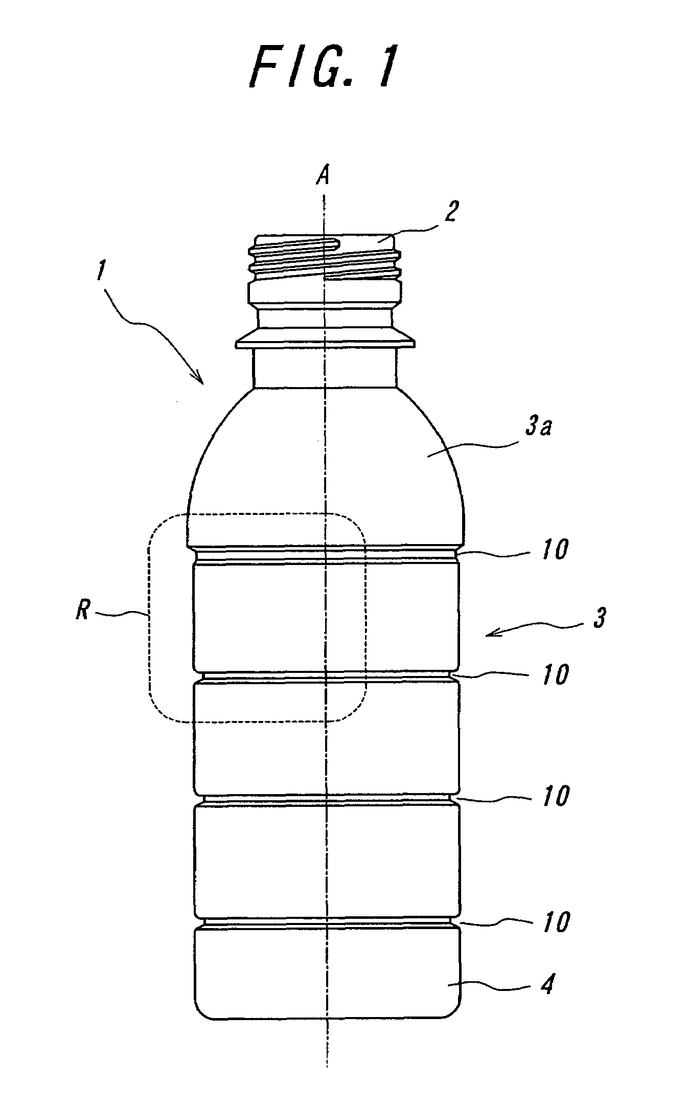 Bottle-shaped synthetic resin container