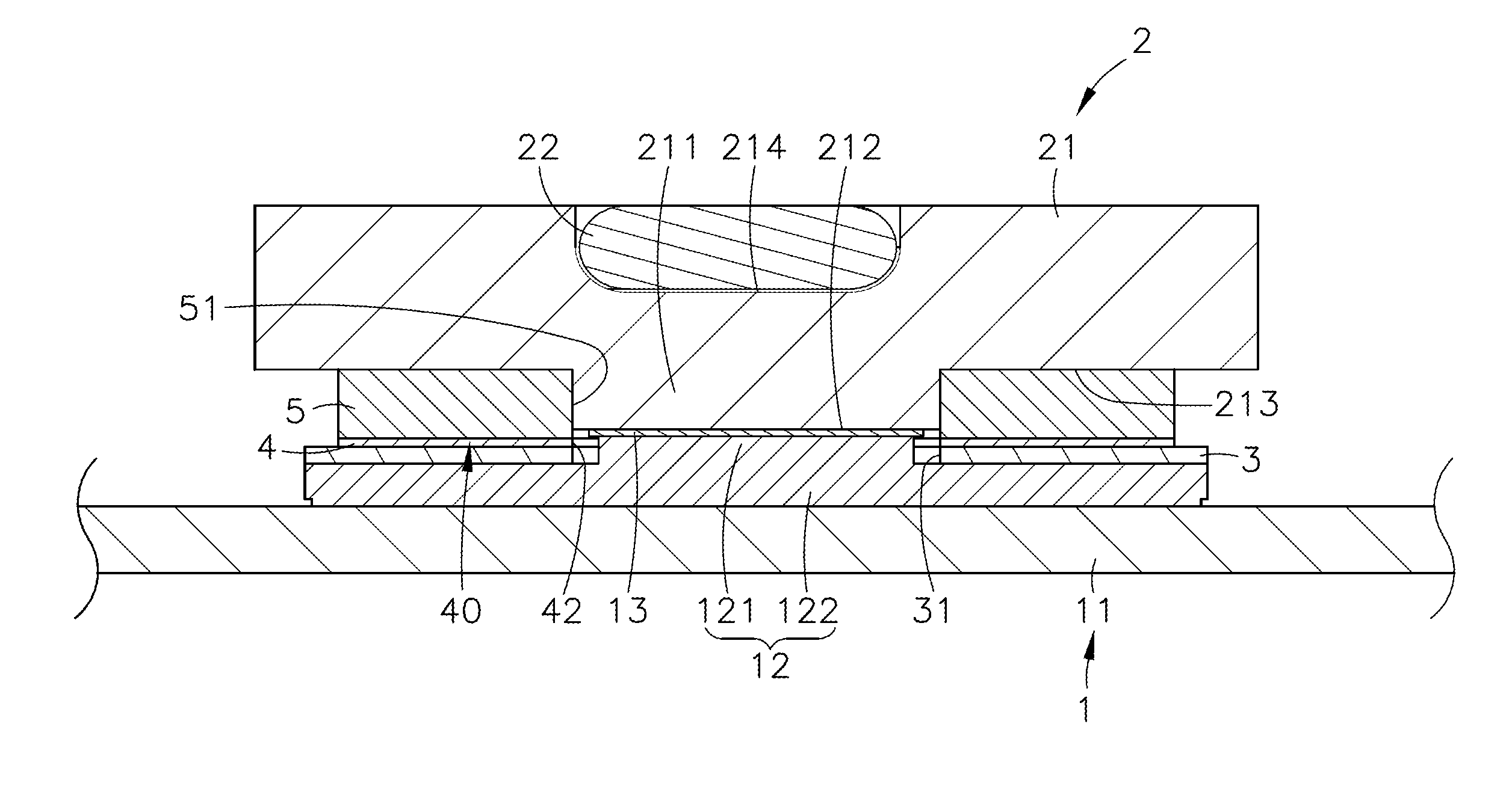 Heating element and circuit module stack structure
