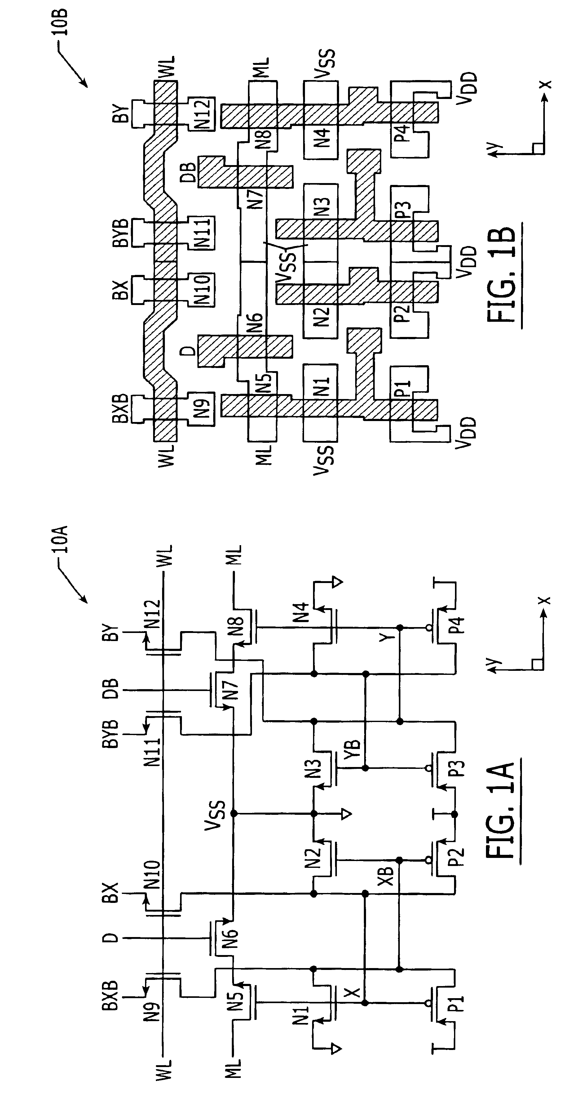 Ternary content addressable memory (TCAM) cells with small footprint size and efficient layout aspect ratio