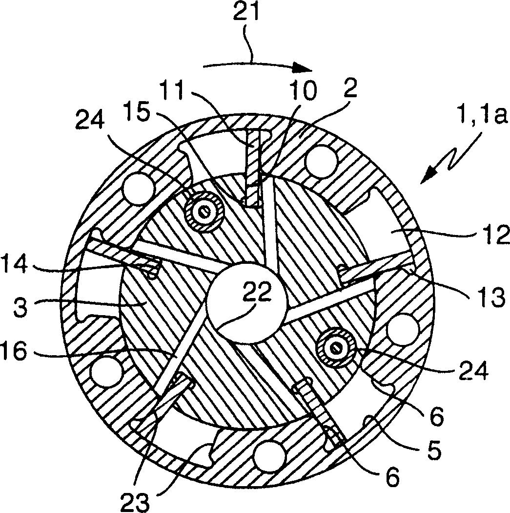 Device for altering the valve timing in an internal combustion engine