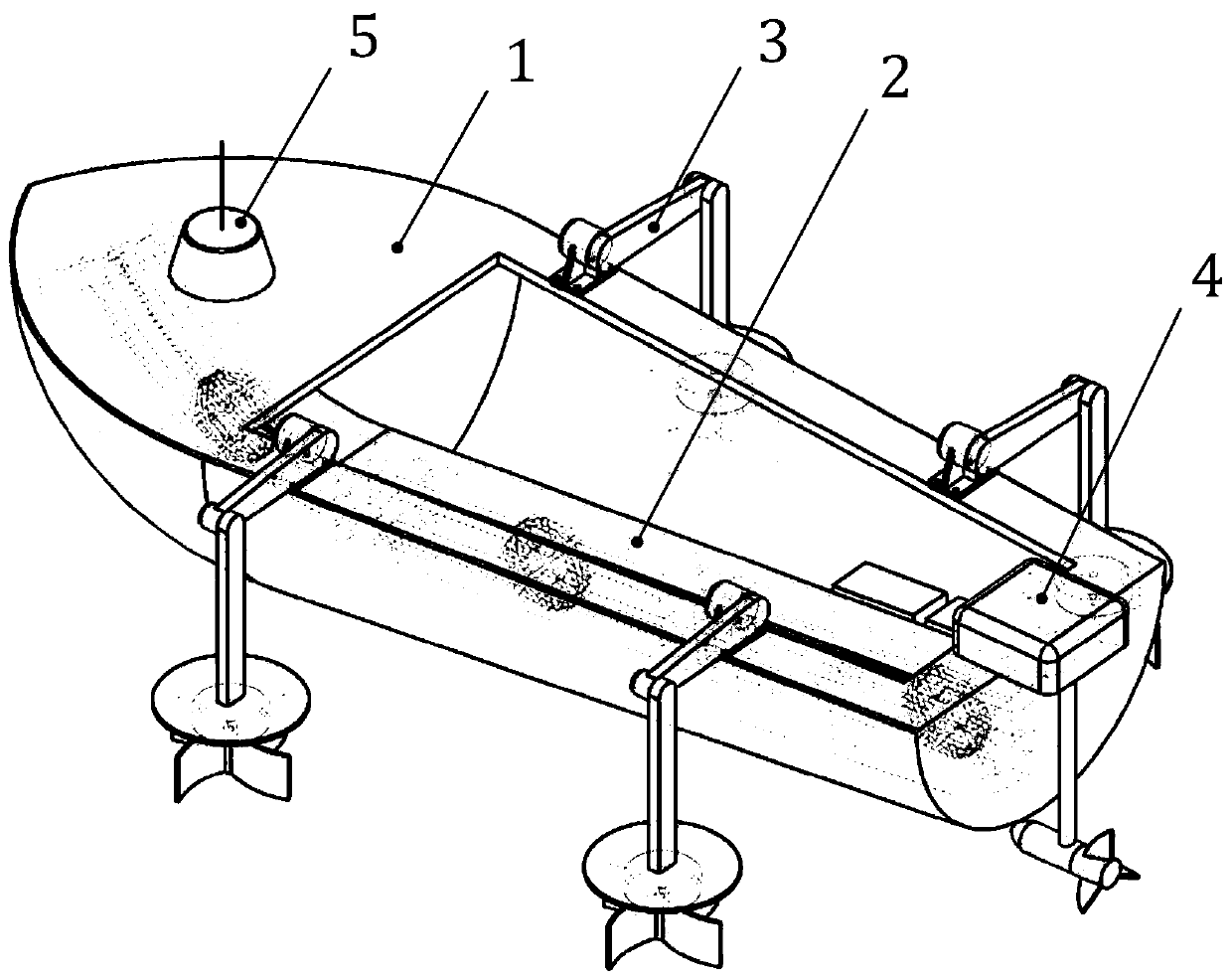 Intelligent offshore wind power operation and maintenance ship structure