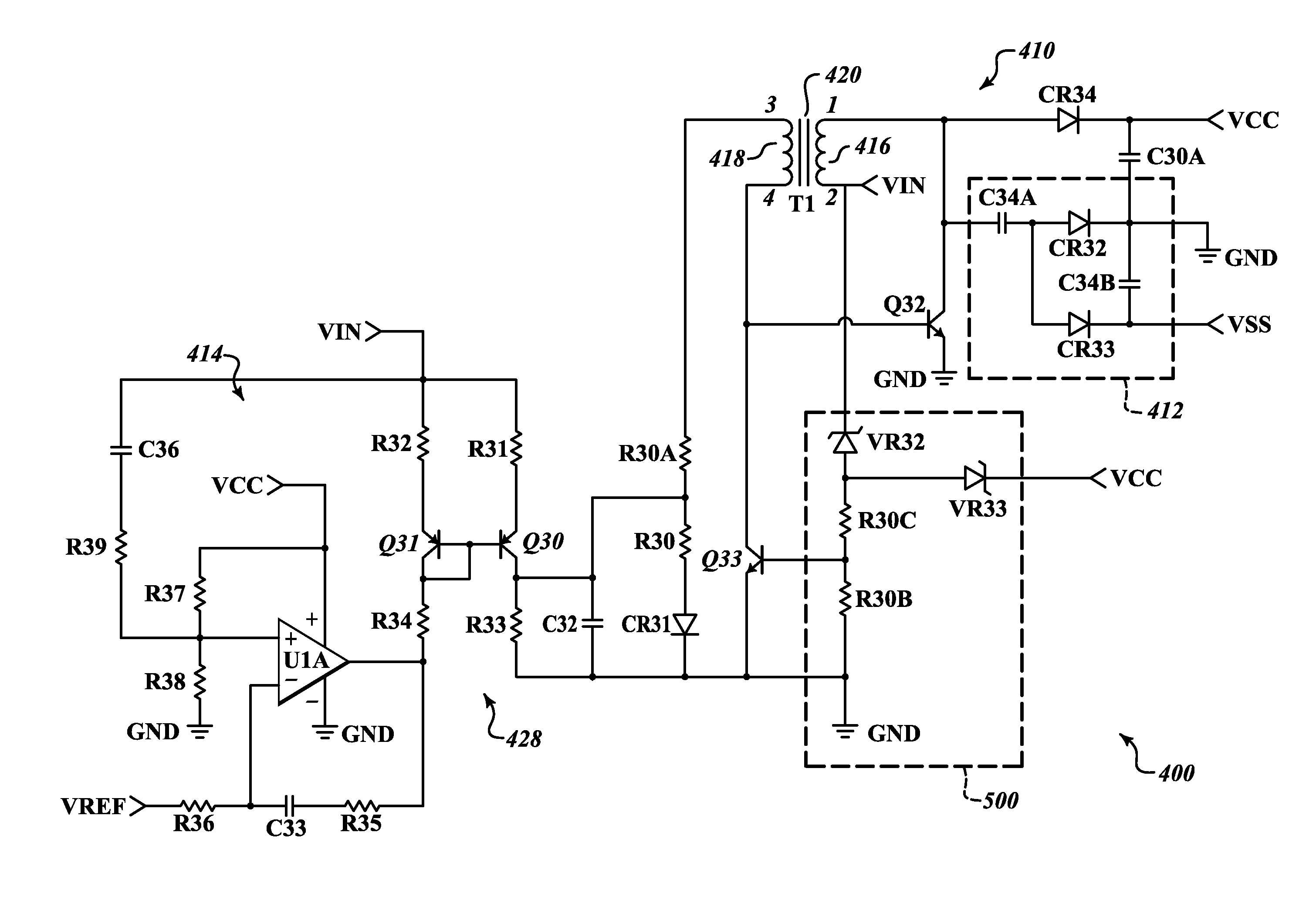 Self synchronizing power converter apparatus and method suitable for auxiliary bias for dynamic load applications