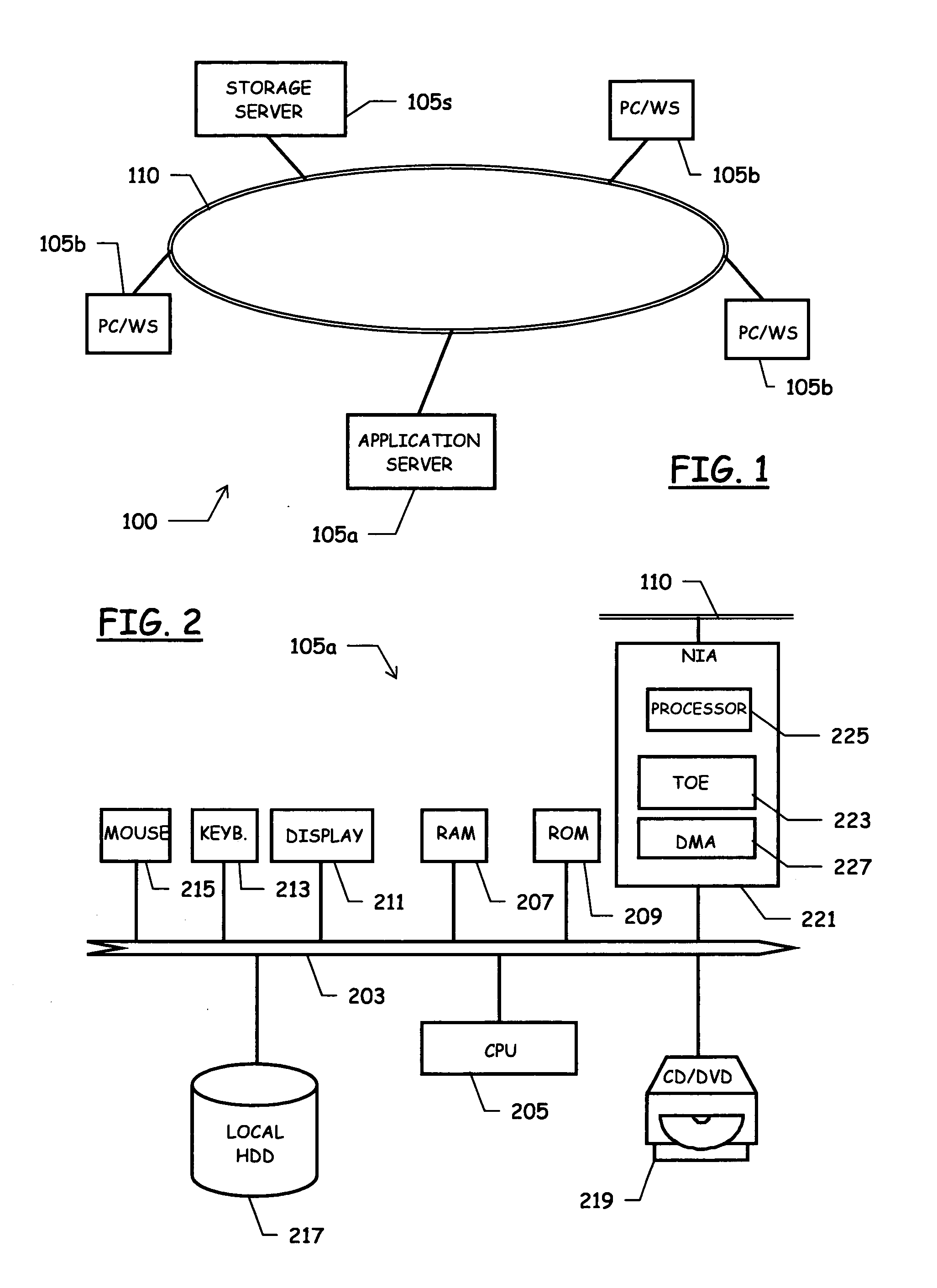 Method of offloading iSCSI TCP/IP processing from a host processing unit, and related iSCSI TCP/IP offload engine