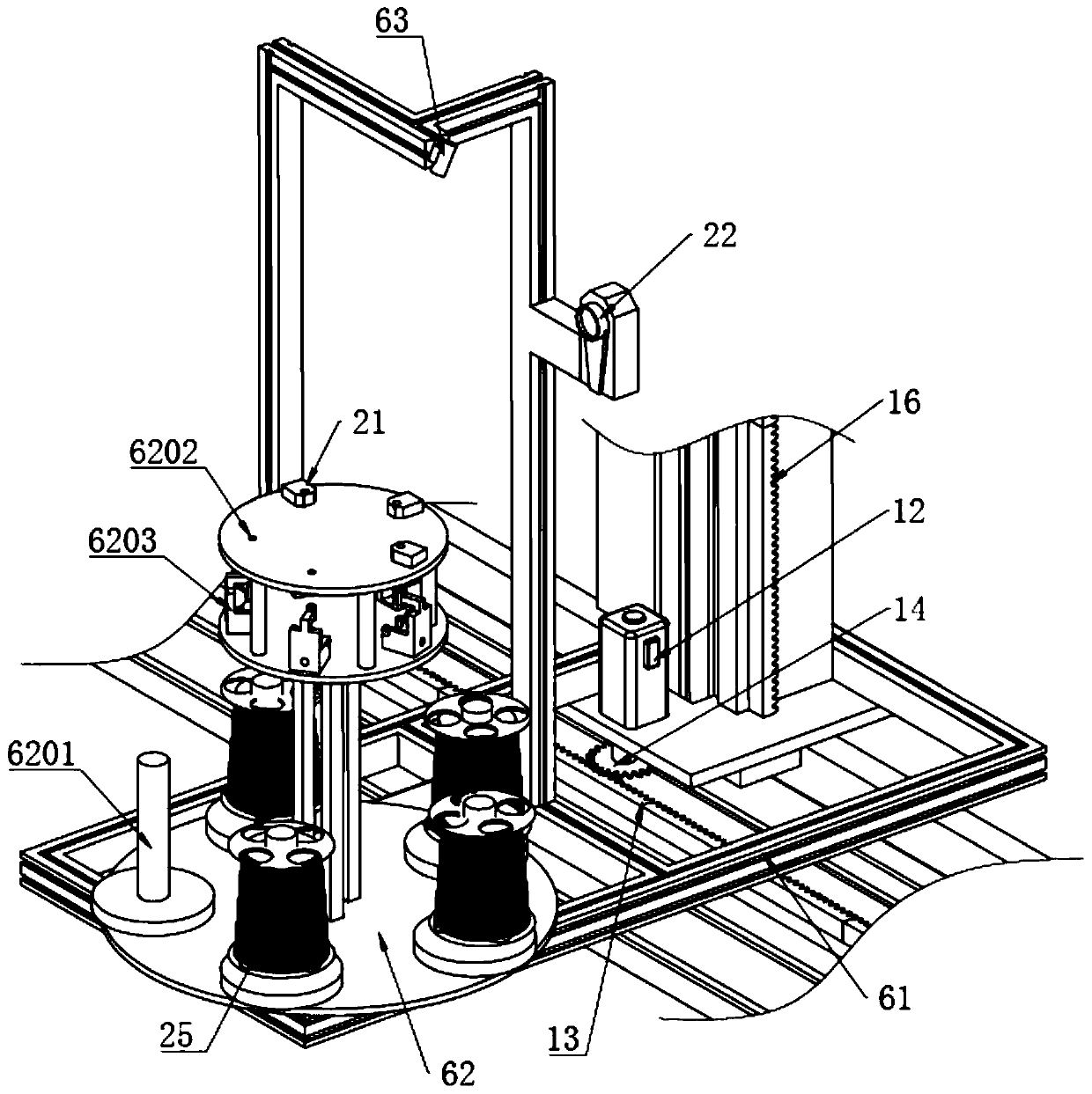 Yarn monitoring system for automatic gun-tufted blanket weaving machine