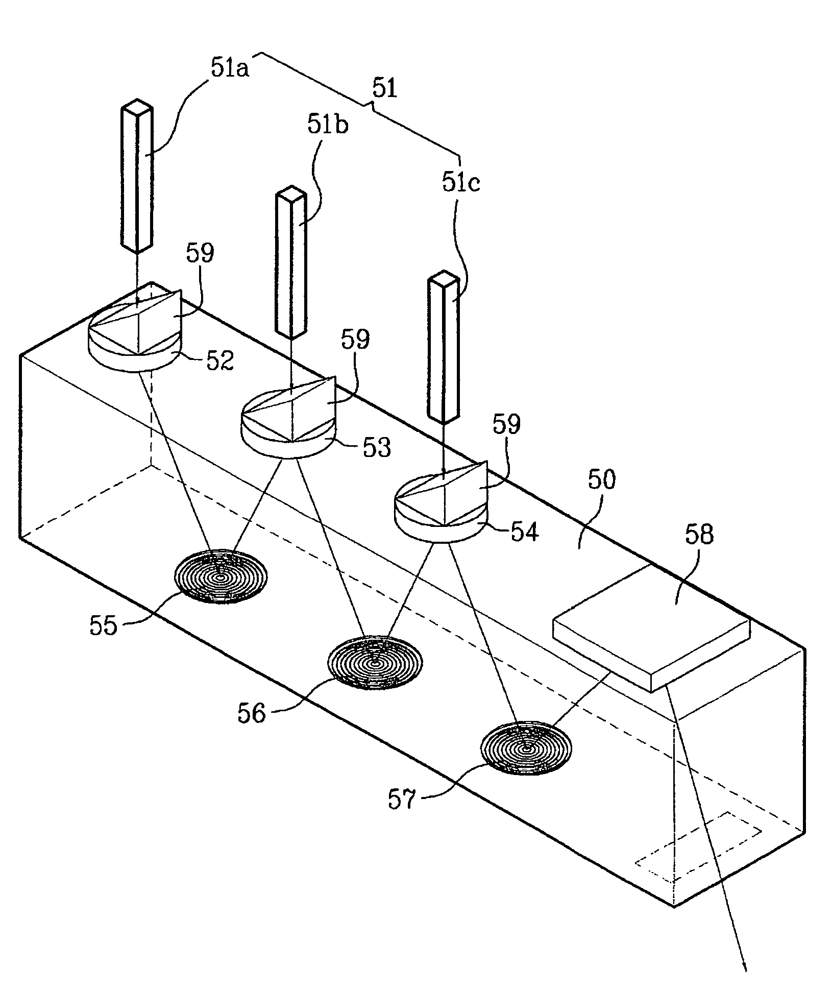 Optical system of portable projector and mobile communication terminal using the same