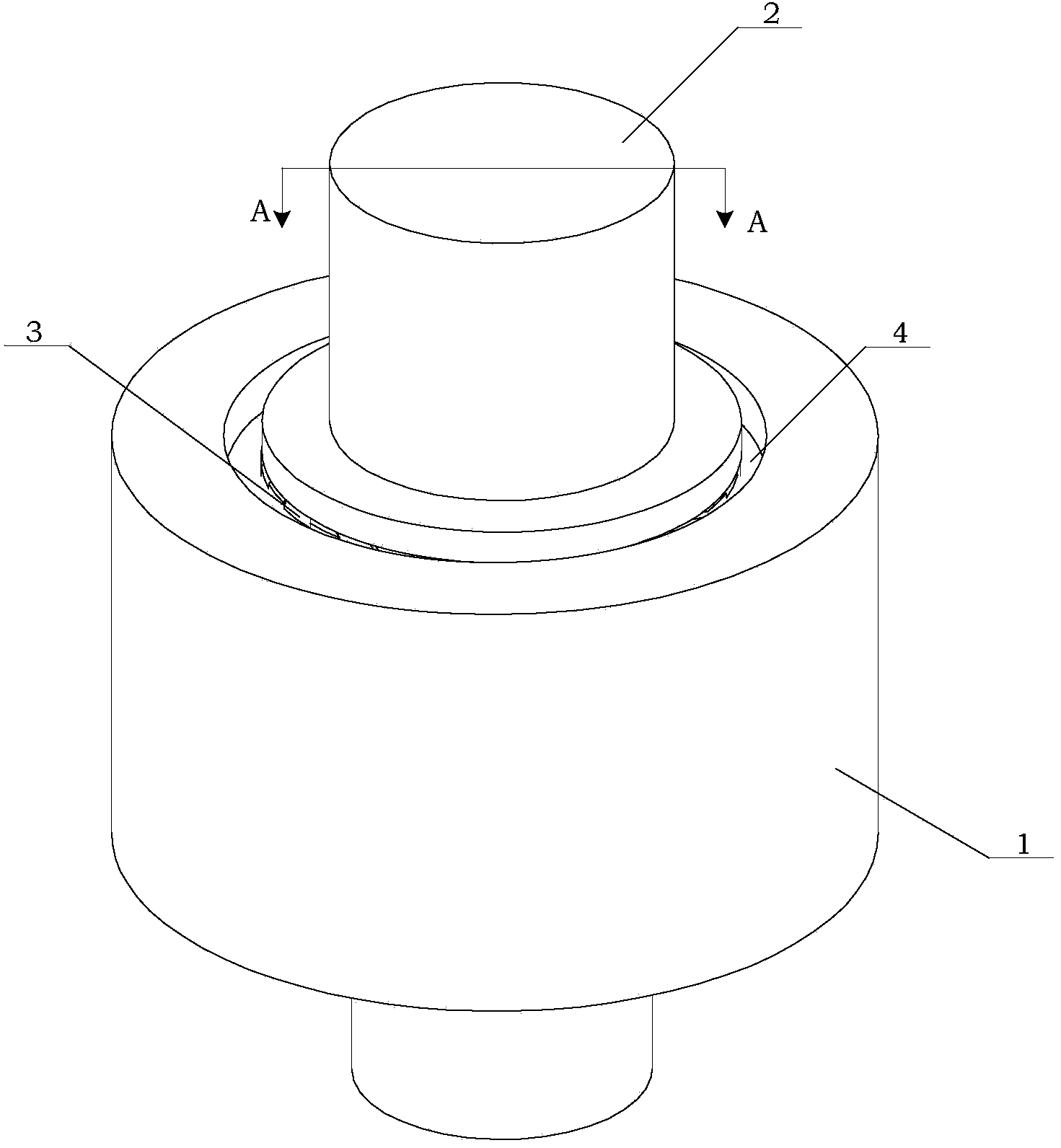 Gas end cylindrical surface combined sealing device provided with spiral groove