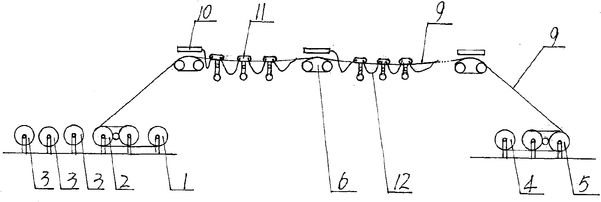 Method and device for spreading conducting wire in micro-tension overhead suspension way