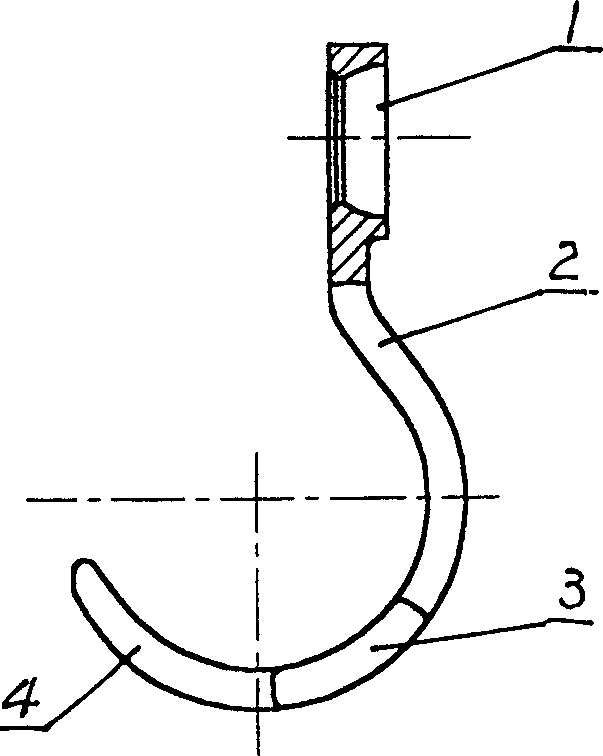 Internal fixer of hook plate for treating distal tibiofibula separation