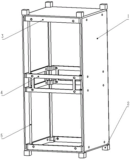 Multi-unit cubic star main load-bearing structure based on carbon fiber composite