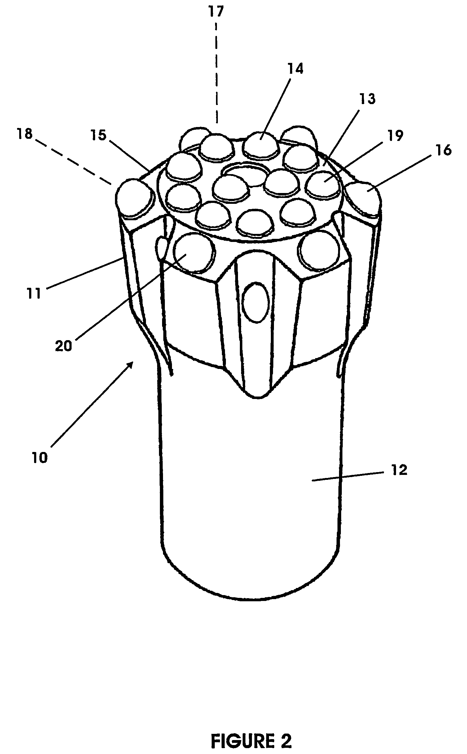 Grinding apparatus for buttons on rock drill bit