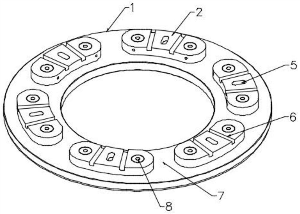 Combined rail transit wheel-mounted carbon-ceramic brake disc