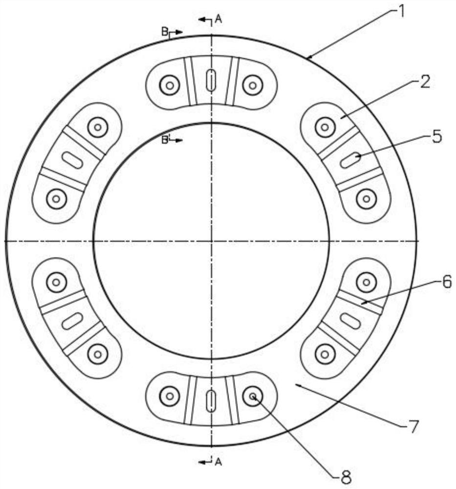 Combined rail transit wheel-mounted carbon-ceramic brake disc