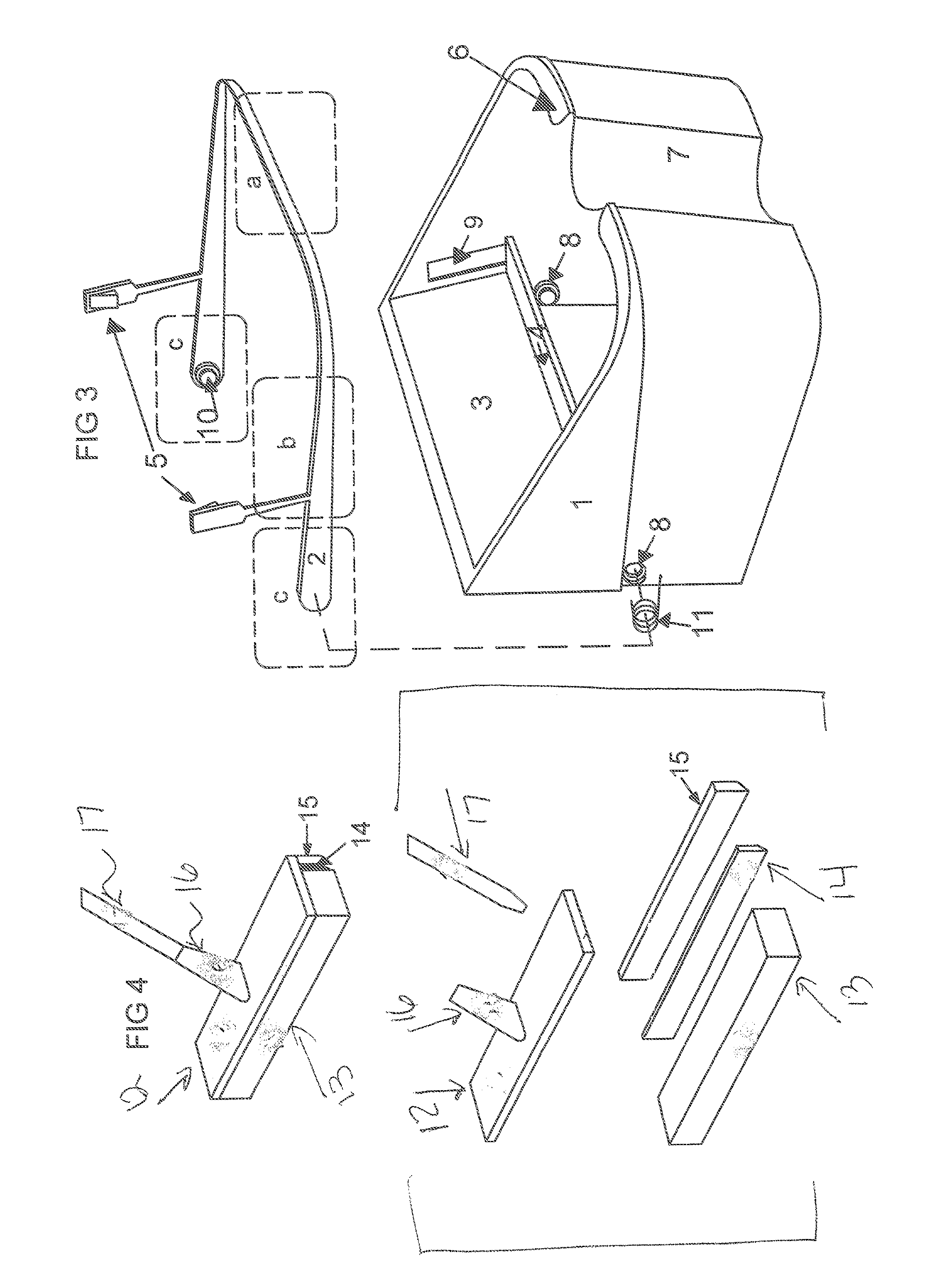 Mop and container system for the drainage of liquids