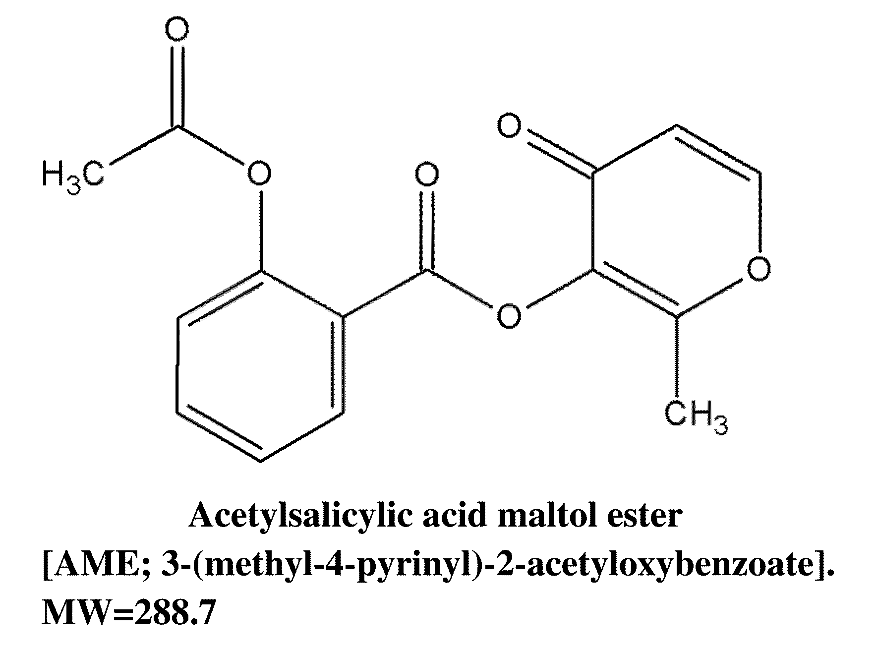 Anti-parkinsonian compound acetylsalicylic acid maltol ester
