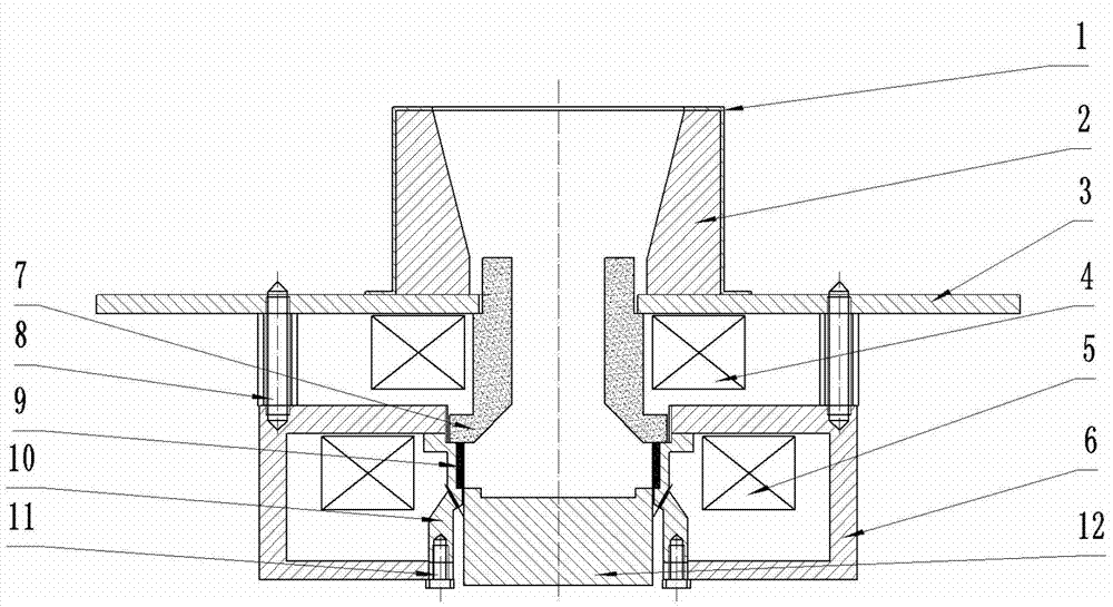 A device and method for producing fine-grained aluminum alloy round ingots