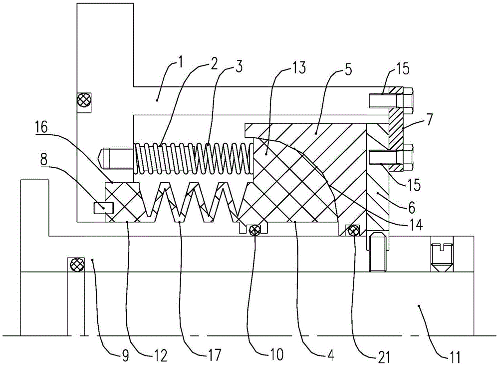 Large-deflection self-adaptive seal for low-speed equipment