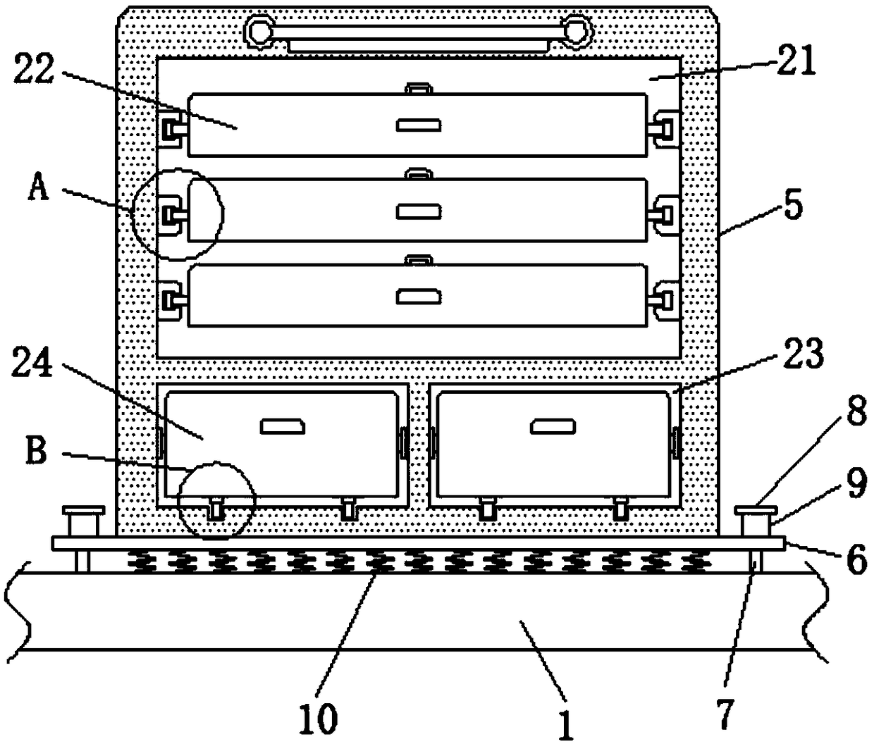 Engineering multi-level mechanical part transporting device