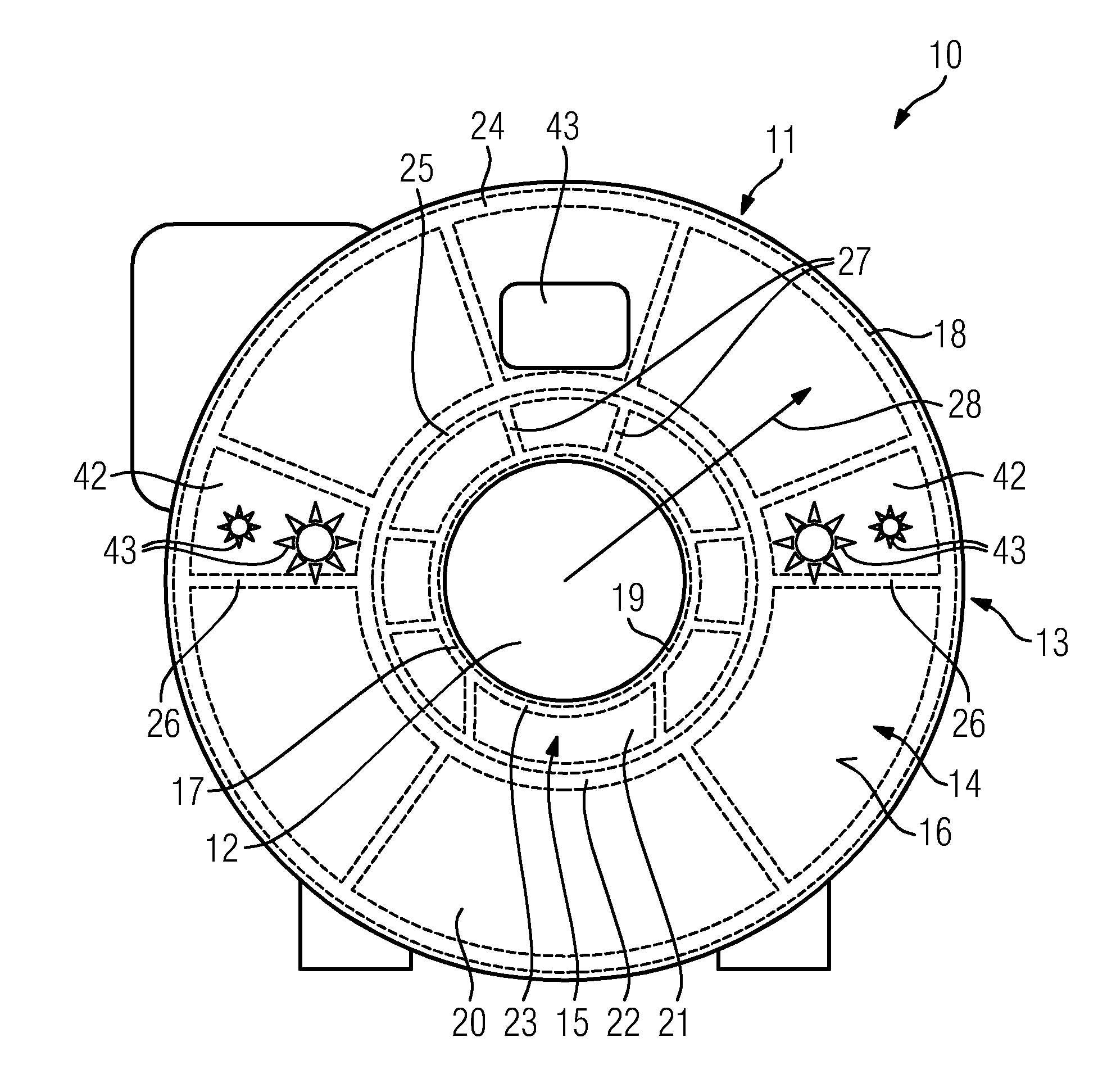 Medical imaging device comprising a housing unit that has a casing shell and method for producing a casing shell of the medical imaging device