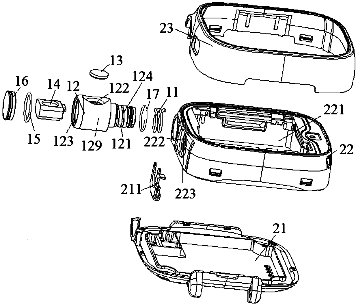 Camera fixing structure and wrist equipment