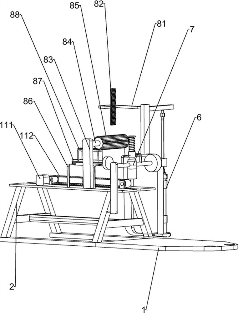 Hammering and nailing device for bass drum head for musical instrument processing