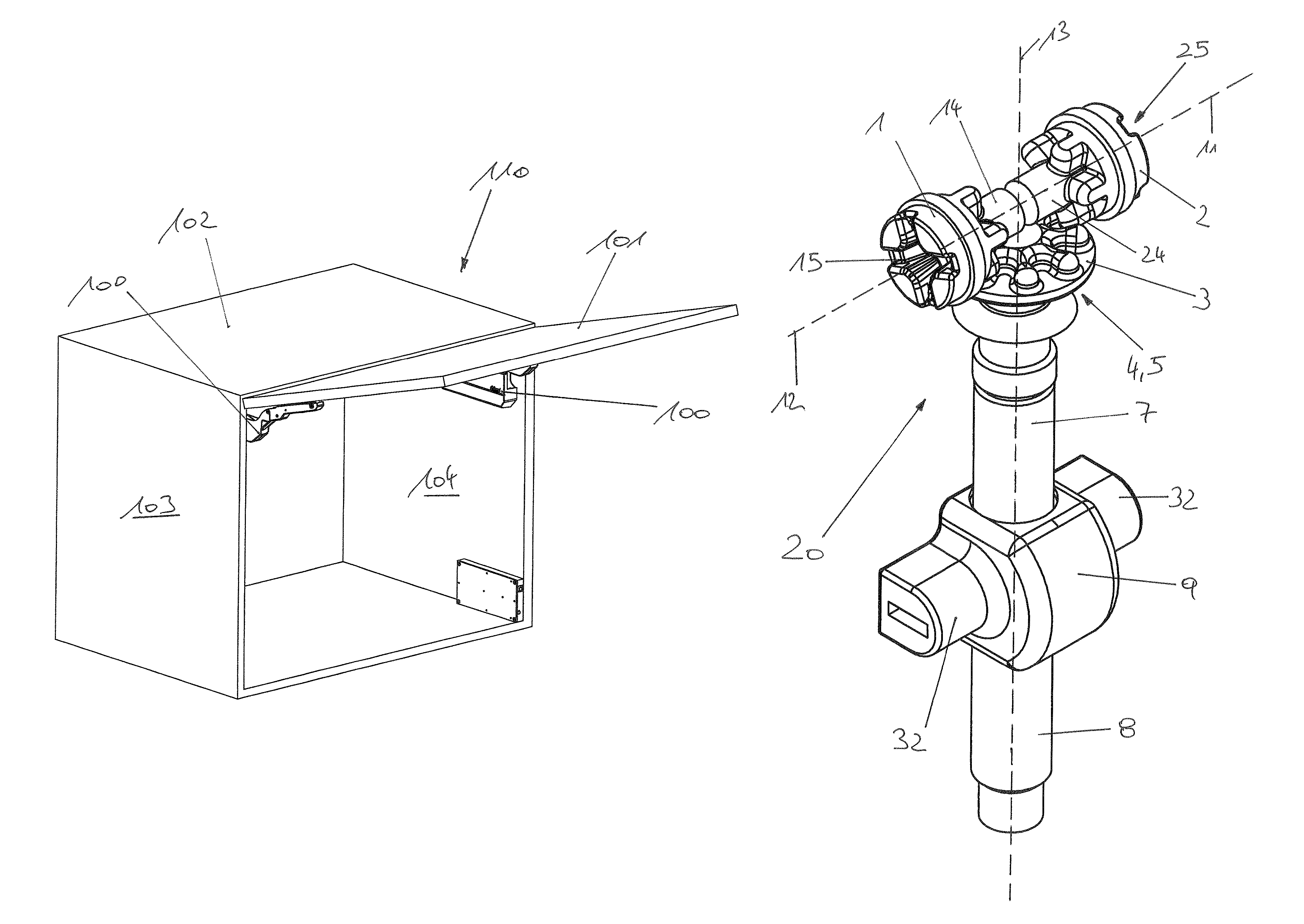 Actuator for a furniture flap