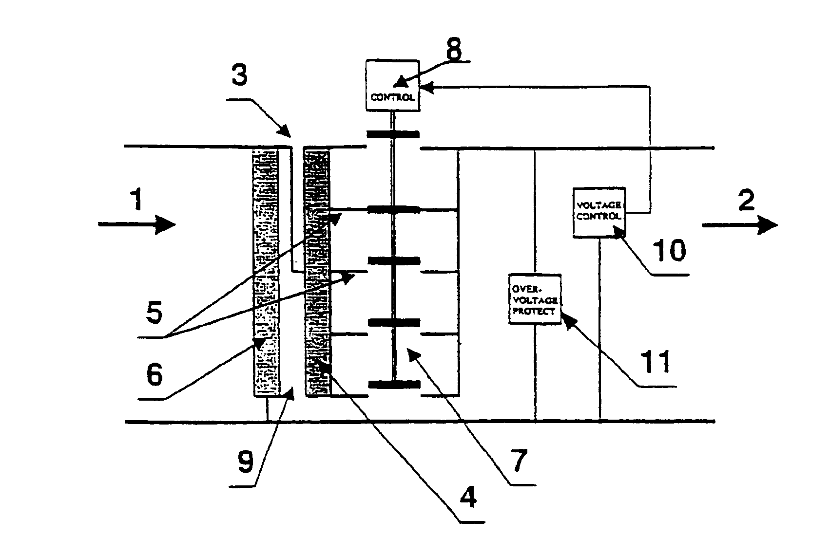 Limiting ring current in short circuit between adjacent partial wingings by increasing leakage impedance