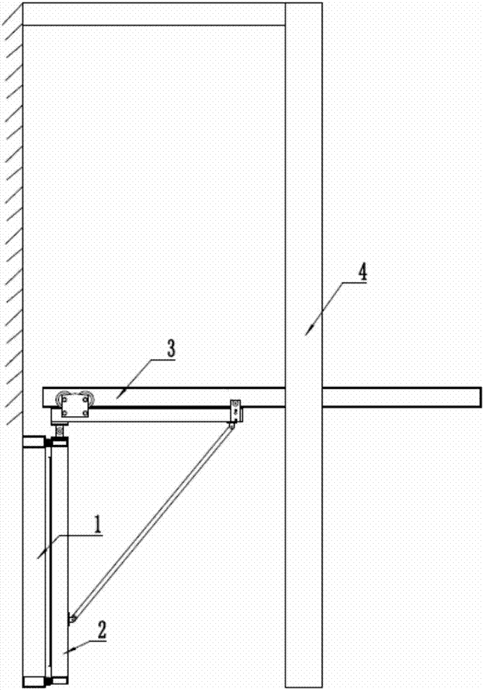 Lifting-type electromagnetic shielding door with safe self-locking device
