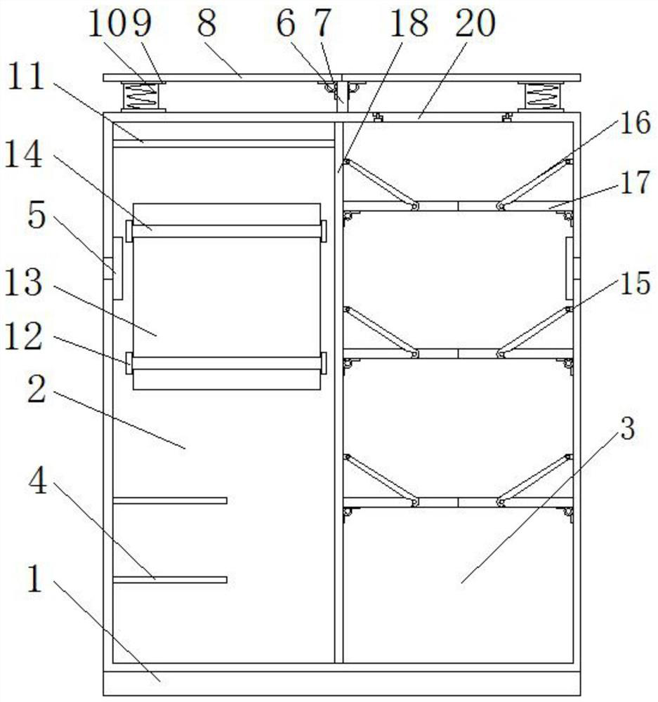 Wardrobe type earthquake safety bin capable of avoiding locking