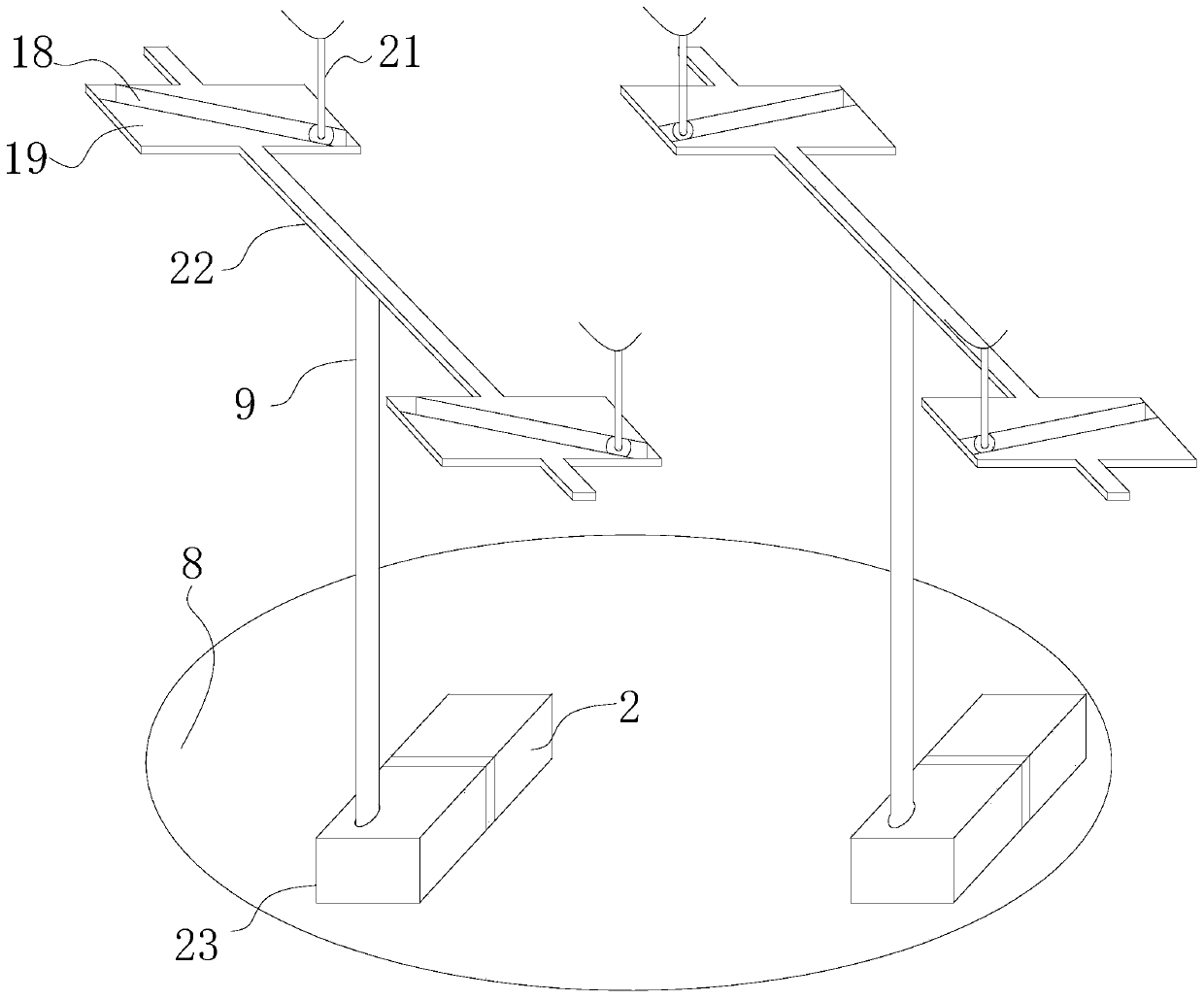 Double-disk dining table with tabletop garbage cleaning function