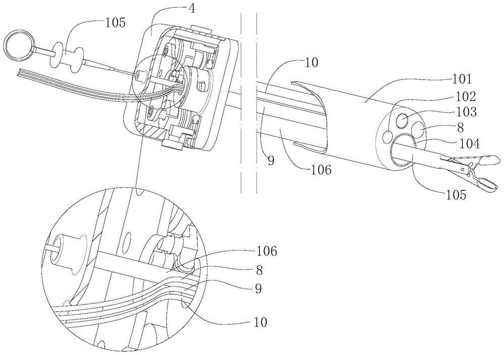 A kind of choledochoscope for minimally invasive surgery robot