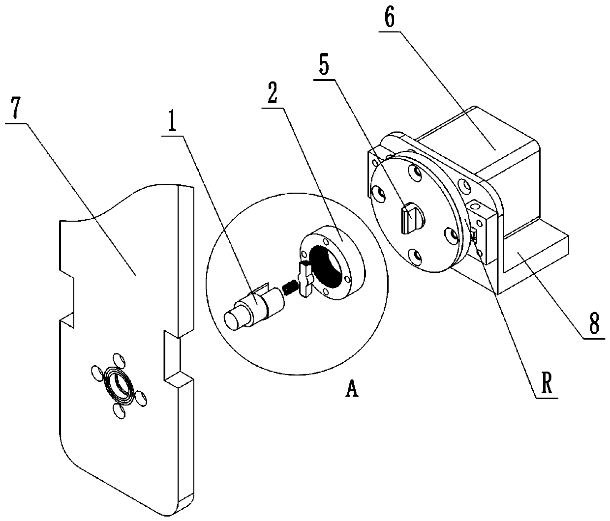 Separable locking transmission device