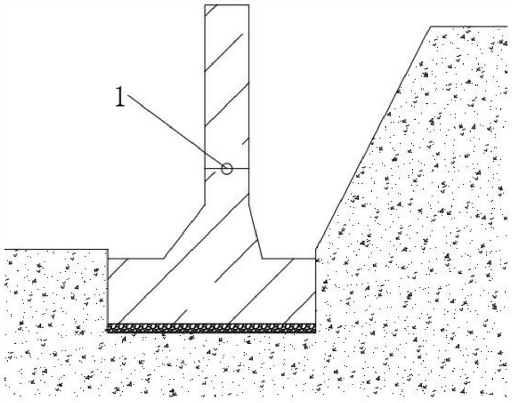 Segmented construction method for gravity retaining wall