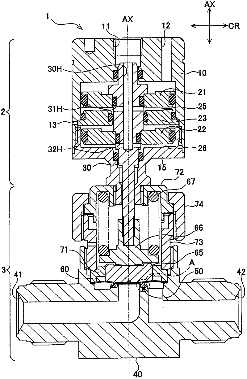 Valve seat structure of fluid control valve