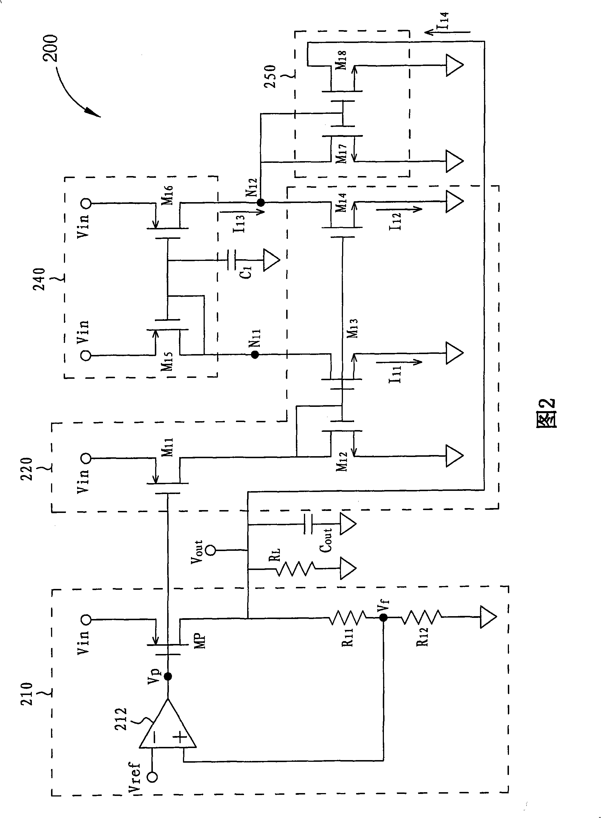 Voltage regulating circuit and method for providing regulated output voltage