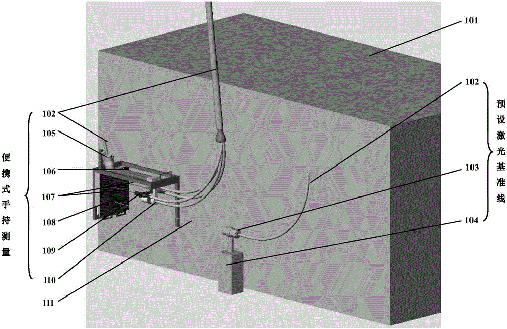 Computer-vision-based underwater laser datum line measuring system