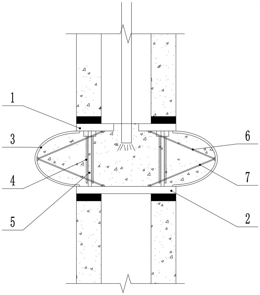 An extruded and expanded branch-disc pile connection structure for prestressed pipe piles