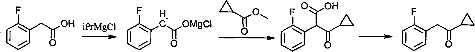 Method for preparing cyclopropyl o-fluobenzyl ketone