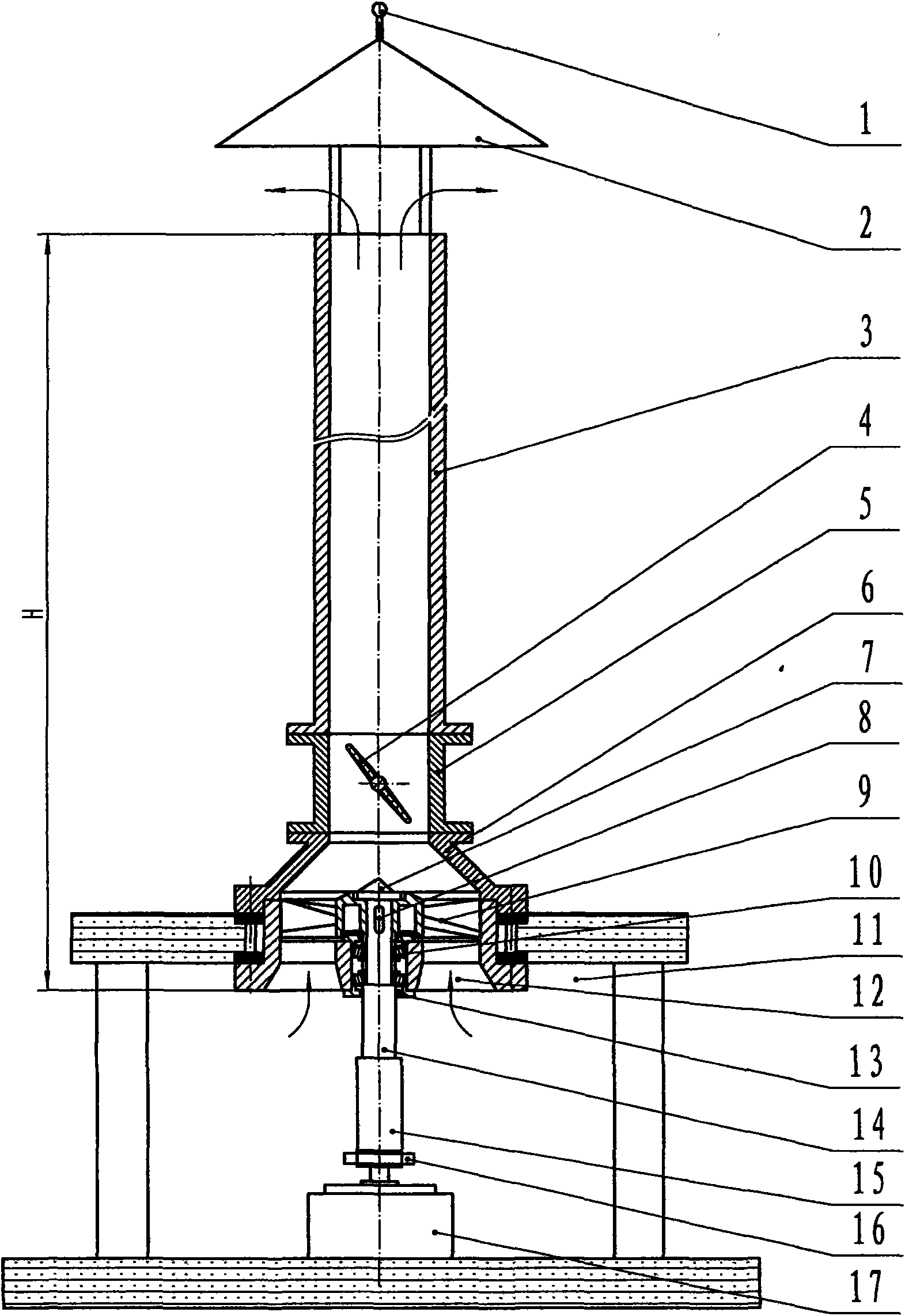 Altitude difference extraction-type artificial wind power generation device and method thereof
