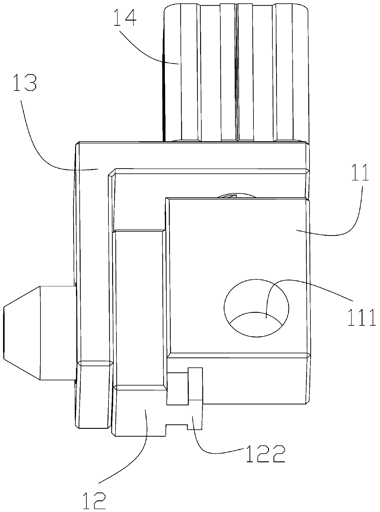 Slide block type device for powder spraying and wax injection