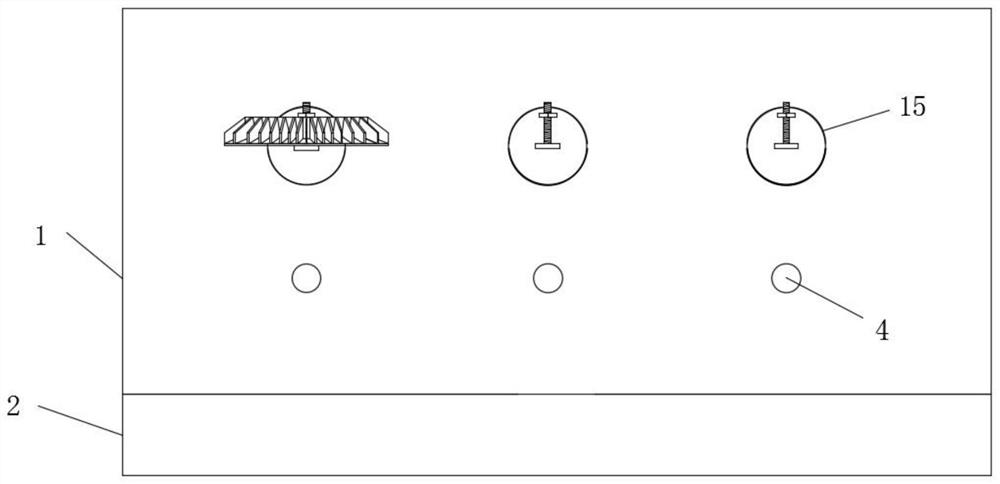 Overturning-type fan blade supporting device used for fan blade detection