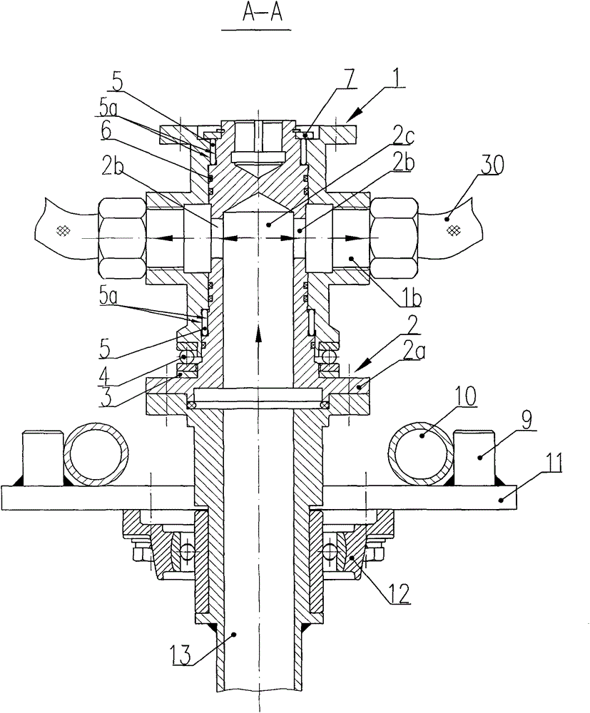 Rotary joint for connecting pipeline system