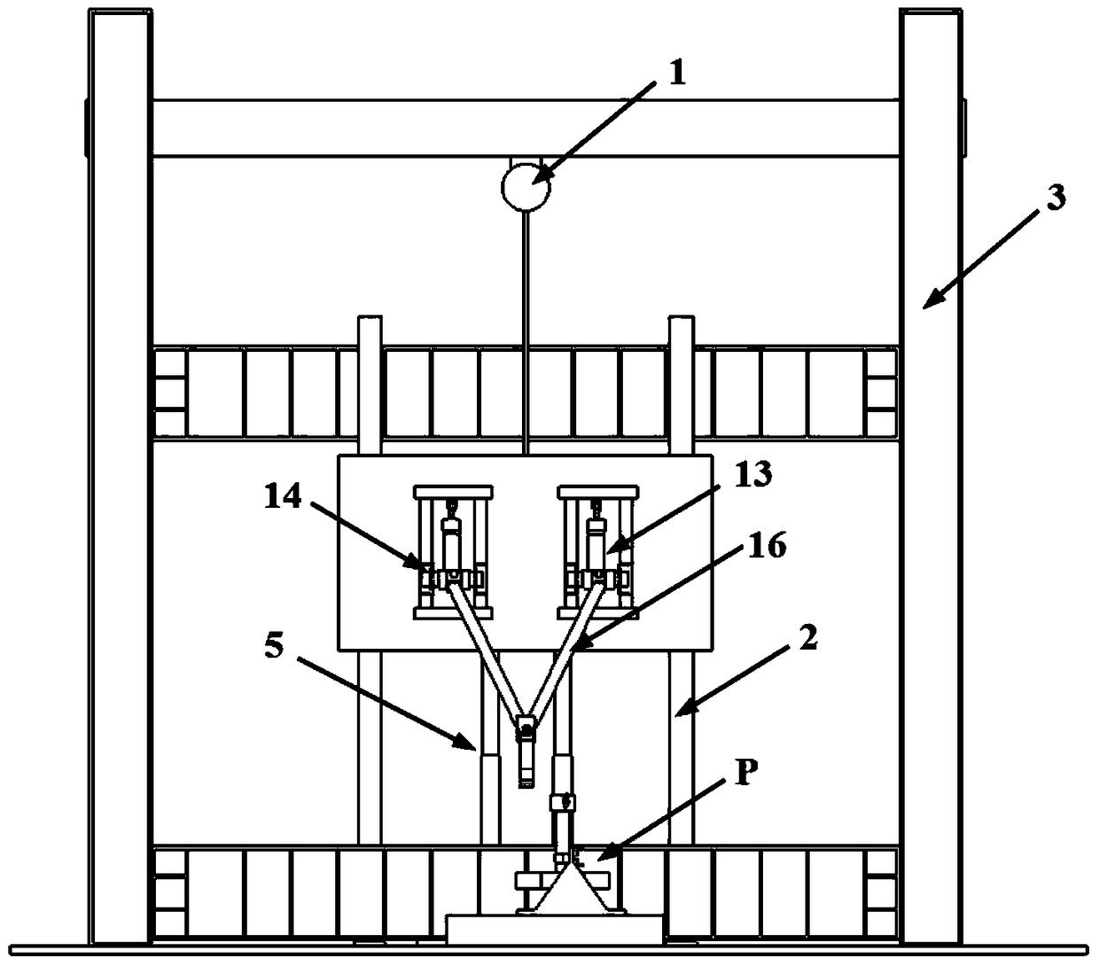 Arresting hook dynamic fatigue test device and test method