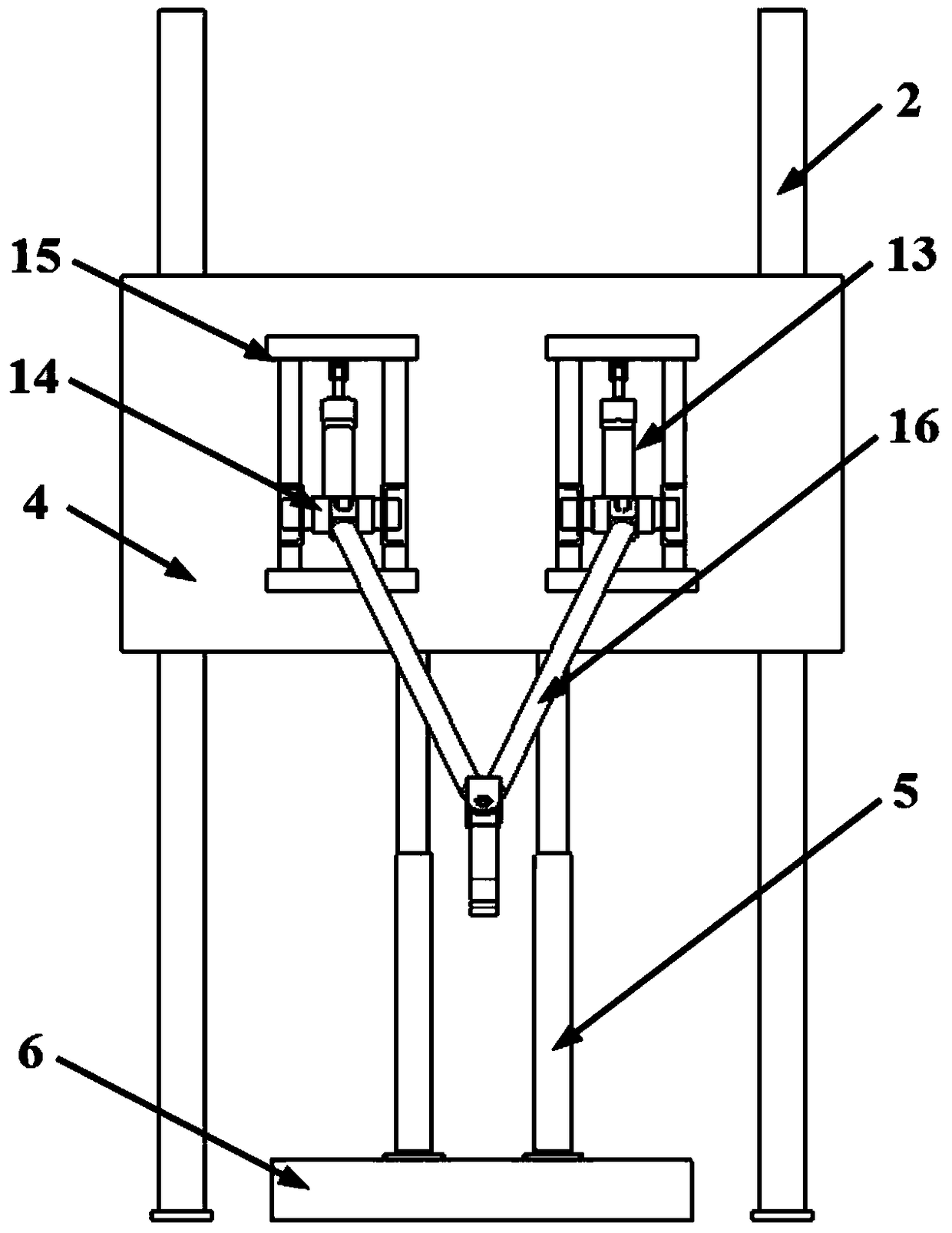 Arresting hook dynamic fatigue test device and test method