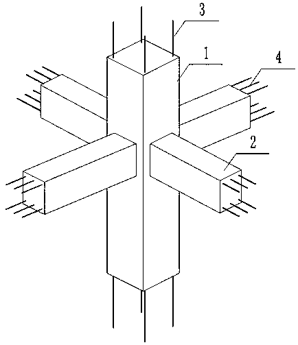 Assembly type three-dimensional beam-column element prefabricated part