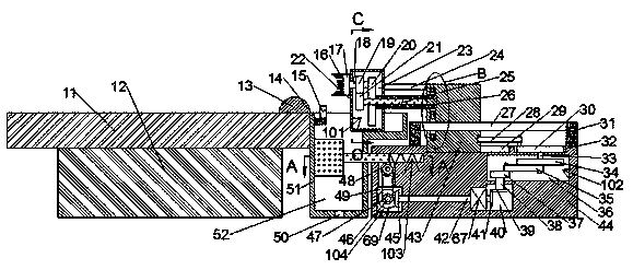 Automatic hair washing transmission device for barbershop