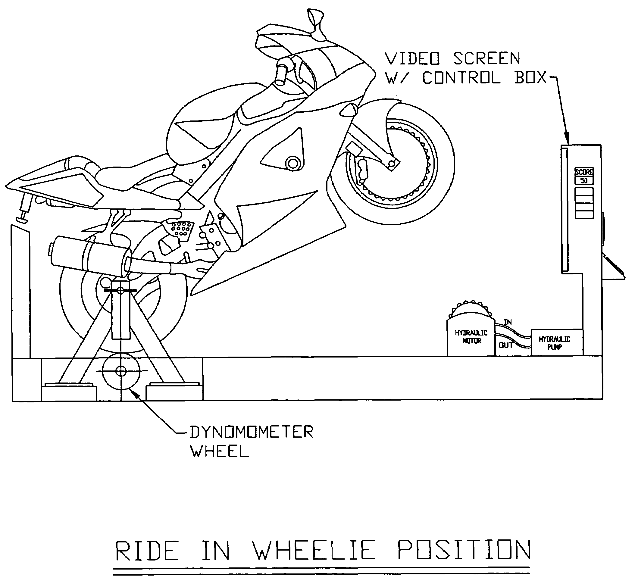 Motorcycle wheelie simulator